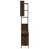 ZNTS 3 Piece Bathroom Cabinet Set Brown Oak Engineered Wood 3214739