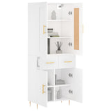 Highboard White 69.5x34x180 cm Engineered Wood 3199865