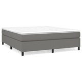 Box Spring Bed Frame Dark Grey Super King Fabric 3121203