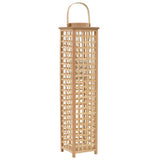 Hanging Candle Lantern Holder Bamboo Natural 246815