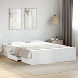 Bed Frame with Drawers without Mattress White 140x200 cm 3280293
