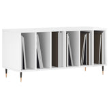 Record Cabinet High Gloss White 100x38x48 cm Engineered Wood 831742