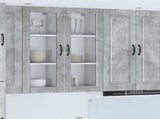 Wall Glass Cabinet PORTO Concrete Grey 40 x 31 x 100 cm 885448