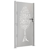 Garden Gate 100x200 cm Corten Steel Tree Design 153165