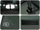 Tunnel Tent Army Green 366 x 244 x 198 cm Polyester and Steel 42028668