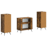 2 Piece Bathroom Cabinet Set BREDA Smoked Oak Engineered Wood 3418049