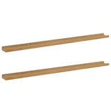Wall Shelf 2 pcs Brown 115 x 9 x 3 cm Engineered Wood 42020015