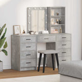Dressing Table 3 pcs Grey 40 x 41 x 135 cm Engineered Wood 3334221