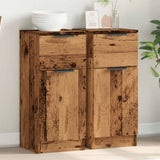 Sideboards 2 pcs Old Wood 30x30x70 cm Engineered Wood 856952