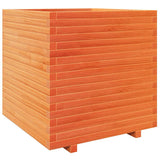 Garden Planter Wax Brown 70x70x72.5 cm Solid Wood Pine 3282586