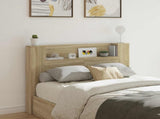 Headboard Cabinet with LED Sonoma 140 x 16.5 x 103.5 cm 8006539