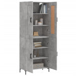 Highboard Concrete Grey 69.5x34x180 cm Engineered Wood 3199557