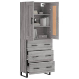 Highboard Grey Sonoma 69.5x34x180 cm Engineered Wood 3199775
