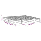 Bed Frame without Mattress Wax Brown 200x200 cm Solid Wood Pine 3302323