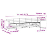 Sectional Sofa Set 5 pcs Natural Solid Acacia Wood 3384415