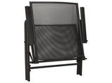 Reclining Garden Chair Set 5 pcs Anthracite Powder-coated Steel 3283761