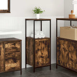 Bathroom Cabinet with Shelves Smoked Oak 36x35x95 cm 861914