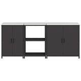Kitchen Storage Set HATTEM 3 pcs Black Cold-rolled Steel 3392701
