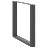 Dining Table Legs U-Shaped 3 pcs Anthracite 90x cm Steel 4013210