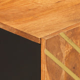 TV Cabinet Brown and Black 105x33.5x46 cm Solid Wood Mango 356797