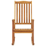 Rocking Chair Brown Solid Acacia Wood Large Durable 311844