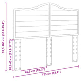 Headboard Concrete Grey Engineered wood 888026