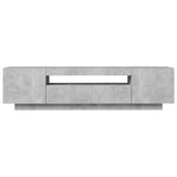 TV Cabinet with LED Lights Concrete Grey 160x35x40 cm 804431