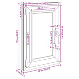 Basement Window RISOR 50 x 75 cm PVC and Glass Anthracite 42047311