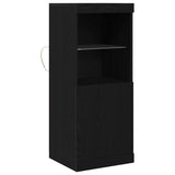 LED Sideboard Black Oak 41 x 37 x 100 cm Engineered Wood 863041