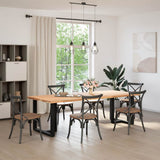 Dining Table Legs T-Shaped 2 pcs Black 70x35x cm Steel 4013056