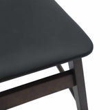 Dining Chair 2 pcs Light Brown and Black Solid Rubber Wood 42020511