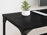 TV Cabinet Black Oak 201 x 35 x 45 cm Engineered Wood and Iron 881309
