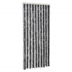 ZNTS Fly Curtain Grey and Black 90x220 cm Chenille 377328