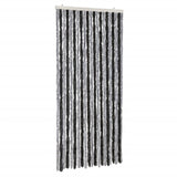 ZNTS Fly Curtain Grey and Black 90x220 cm Chenille 377328
