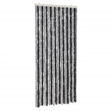 Fly Curtain Grey and Black 90x220 cm Chenille 377328