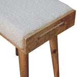 Boucle Cream Tray Style Footstool IN3433