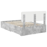 Bed Frame Concrete Grey 120 x 200 cm Engineered Wood 3412394