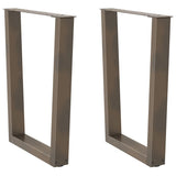 Dining Table Legs V-Shape 2 pcs Natural Steel 70x cm Steel 4012647