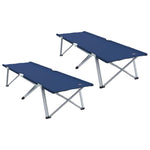 Folding Camping Bed 2 pcs Blue 62 x 194 x 42 cm Oxford fabric 42003122