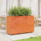 Garden Planter Wax Brown 110x40x72 cm Solid Wood Pine 3282641