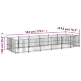 Outdoor Dog Kennel Steel 11,26 m 3124602