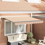 Retractable Awning Manual Blue and Orange 250 x 200 cm Fabric 3329412