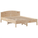 ZNTS Bookcase Bed without Mattress 140x200cm Solid Wood Pine 3323143