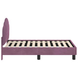 Toddler Bed Frame with Headboard Purple 70 x 140 cm Velvet 42010933