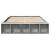 Bed Frame without Mattress Concrete Grey 150x200 cm King Size 3280562