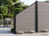 Fence Set 446 x 186 cm WPC and Aluminium Grey 3429403