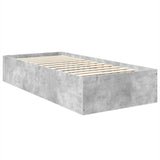 Bed Frame Concrete Grey 100 x 200 cm Engineered Wood 3408700