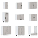 14 Piece Kitchen Cabinet Set "Porto" Grey Sonoma Engineered Wood 3314997