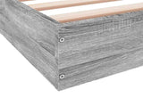 Floor Bed Frame Grey Sonoma 80 x 200 cm Engineered Wood 8009079