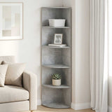 Corner Shelf 5-Tier 41.5 x 41.5 x 178 cm Engineered Wood 8016329